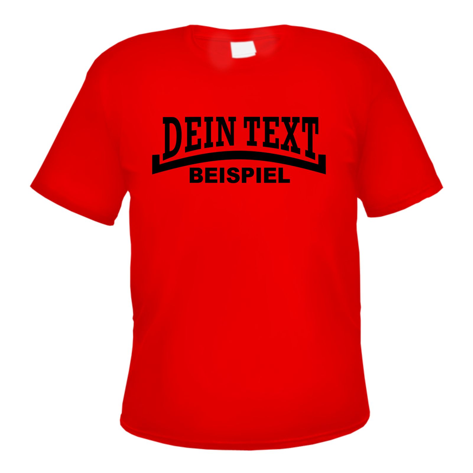 Herren T-Shirt Wunschtext mit Druck - Rot - Linie