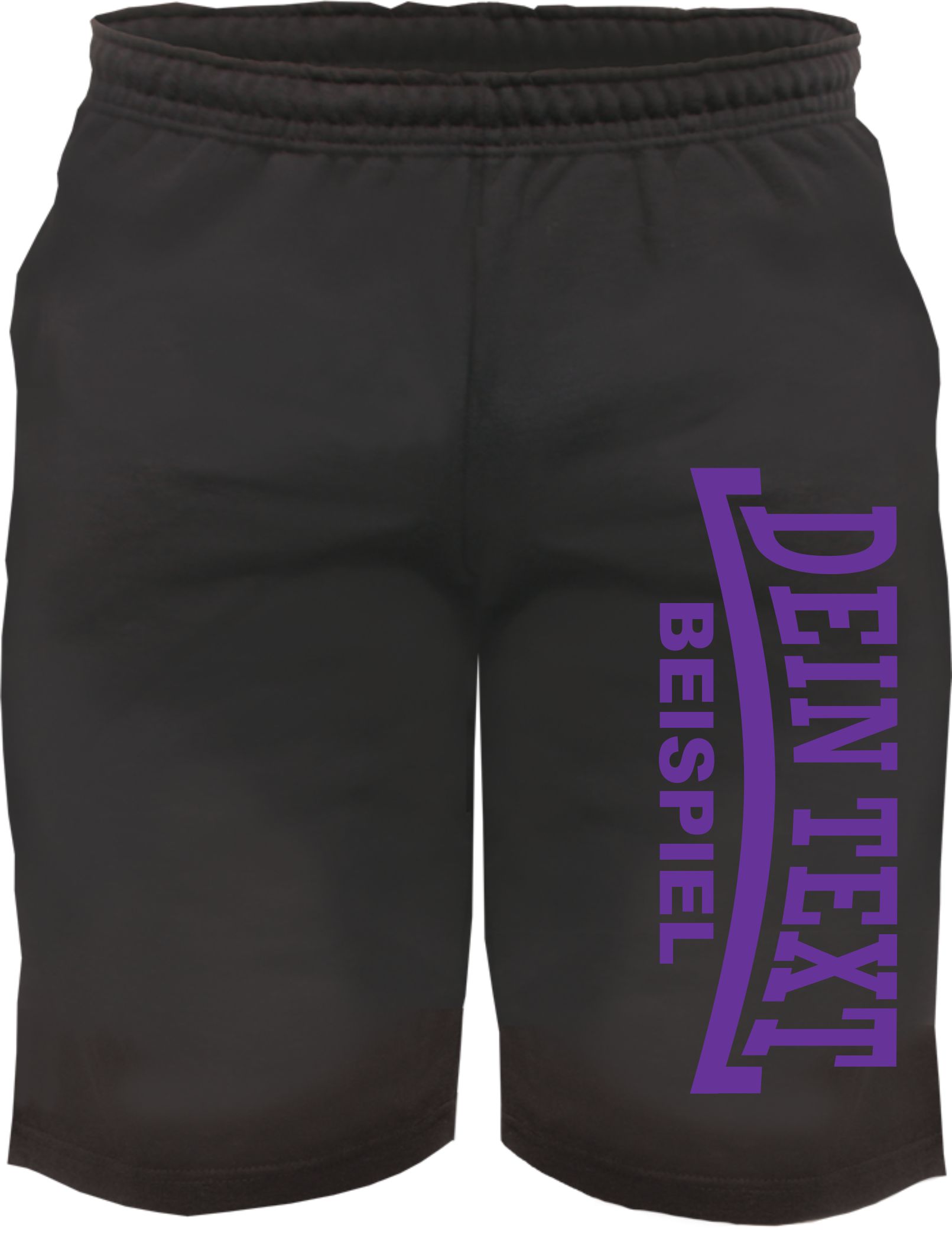 Individuelle Sweatshort - Linie - Wunschtext Druck - Kurze Hose