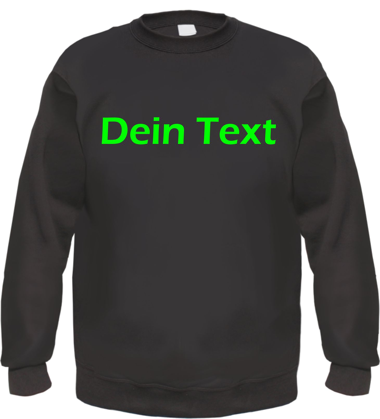 Individuelles Rundhals Sweatshirt - Blockschrift - Wunschtext Druck