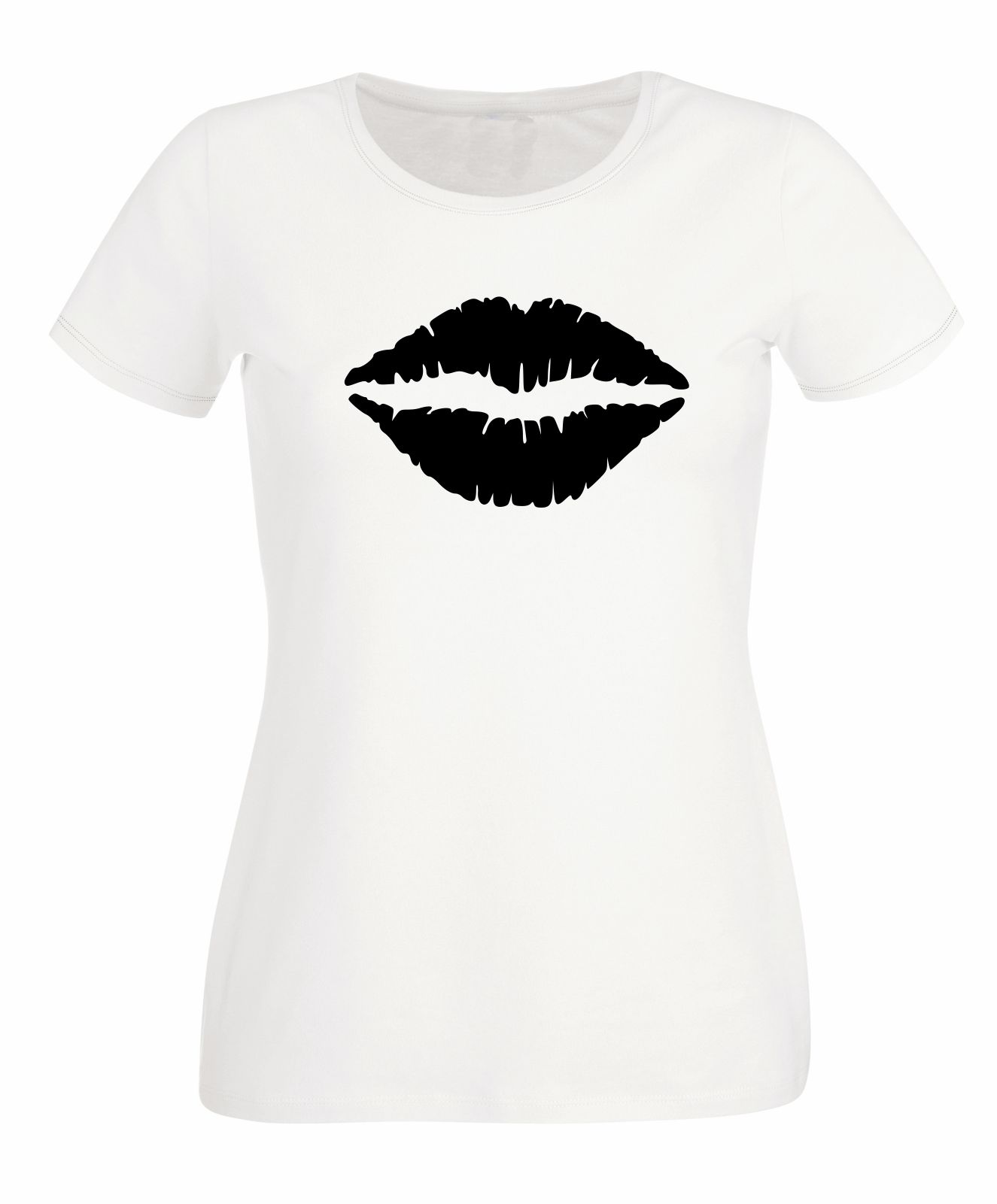 Kussmund s/w Varianten Damen T-Shirt