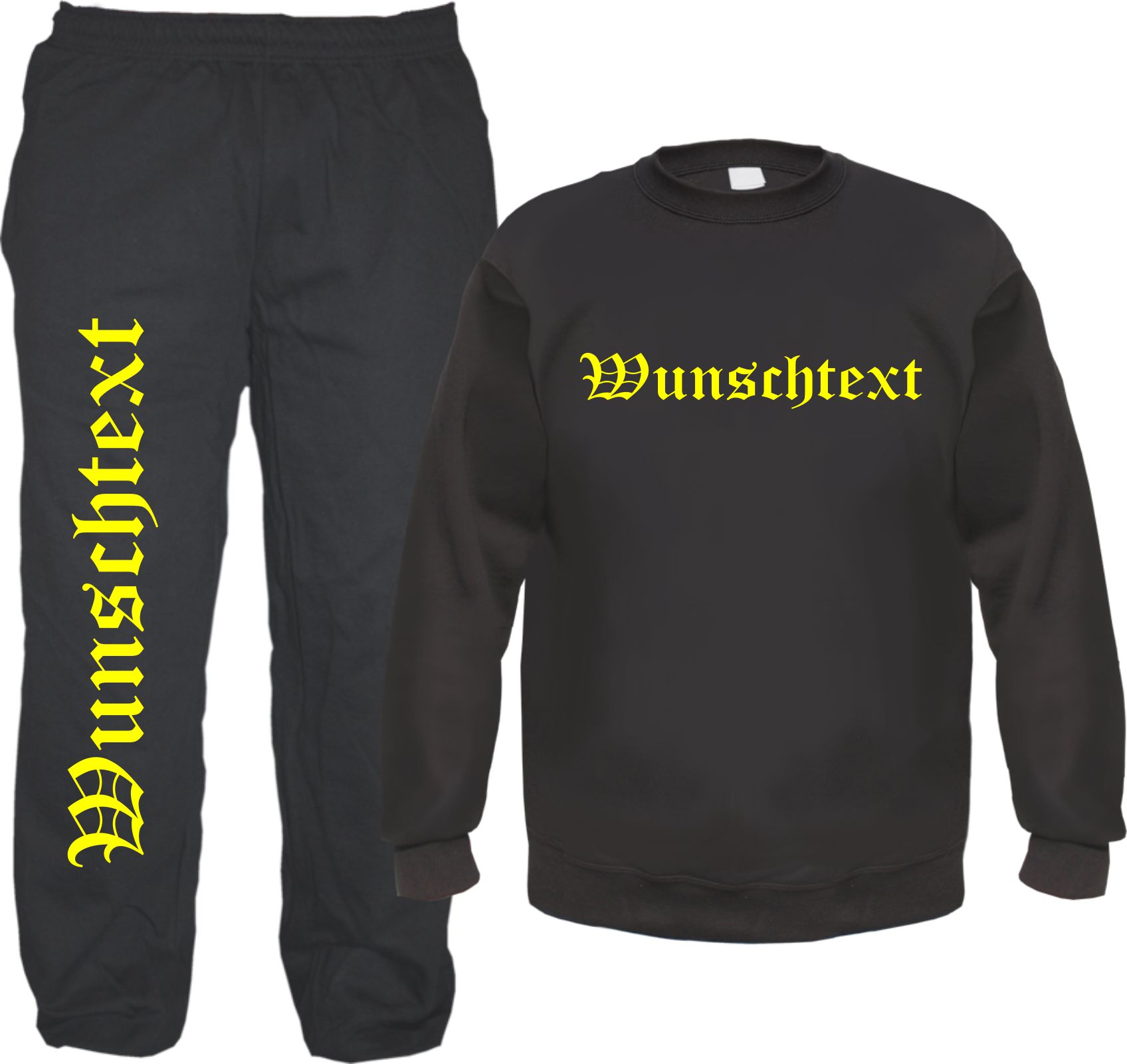 Individueller Jogginganzug - altdeutsch gerade - mit Rundhals-Sweatshirt
