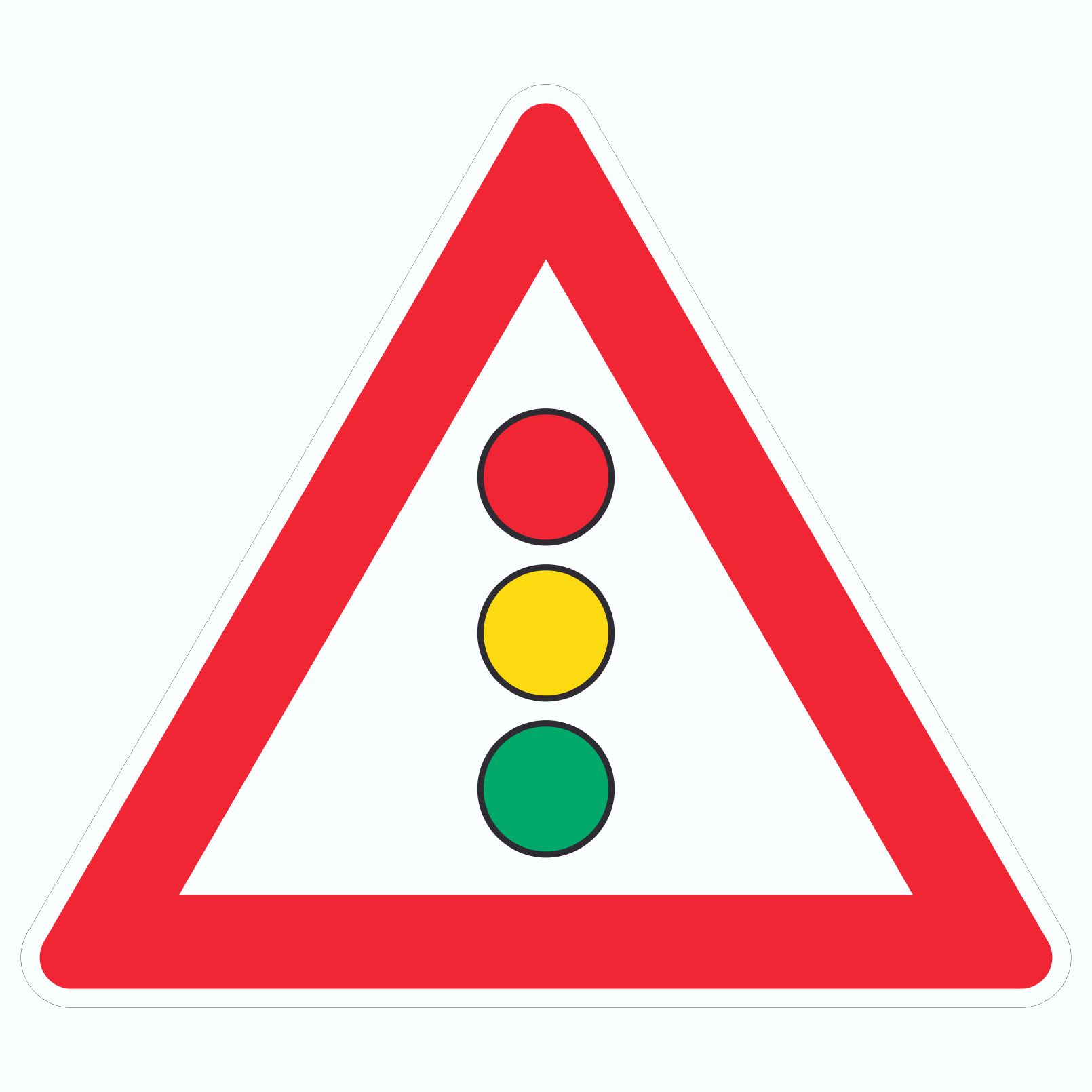 Aufkleber Dreieck Achtung Ampel Symbol