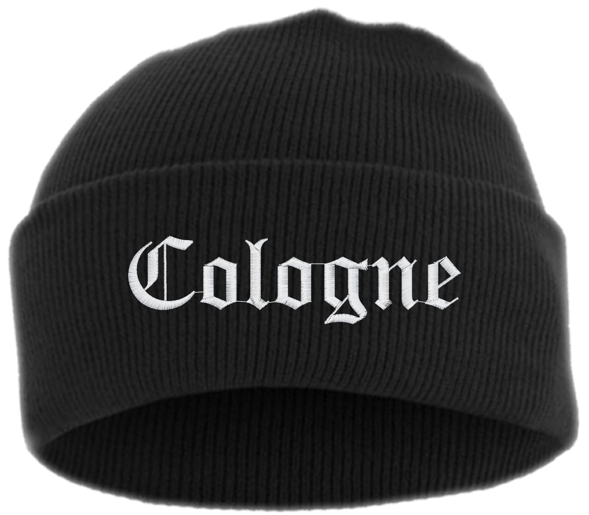 Cologne Umschlagmütze - Altdeutsch - Bestickt - Mütze mit breitem Umschlag
