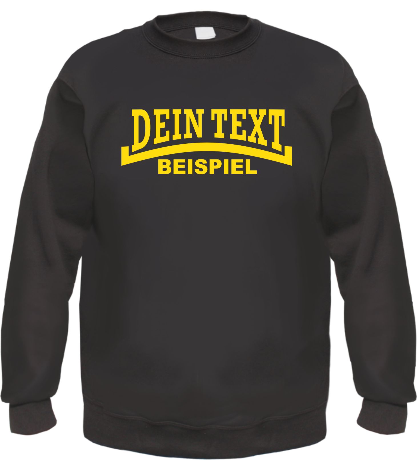 Individuelles Rundhals Sweatshirt - Linie - Wunschtext Druck