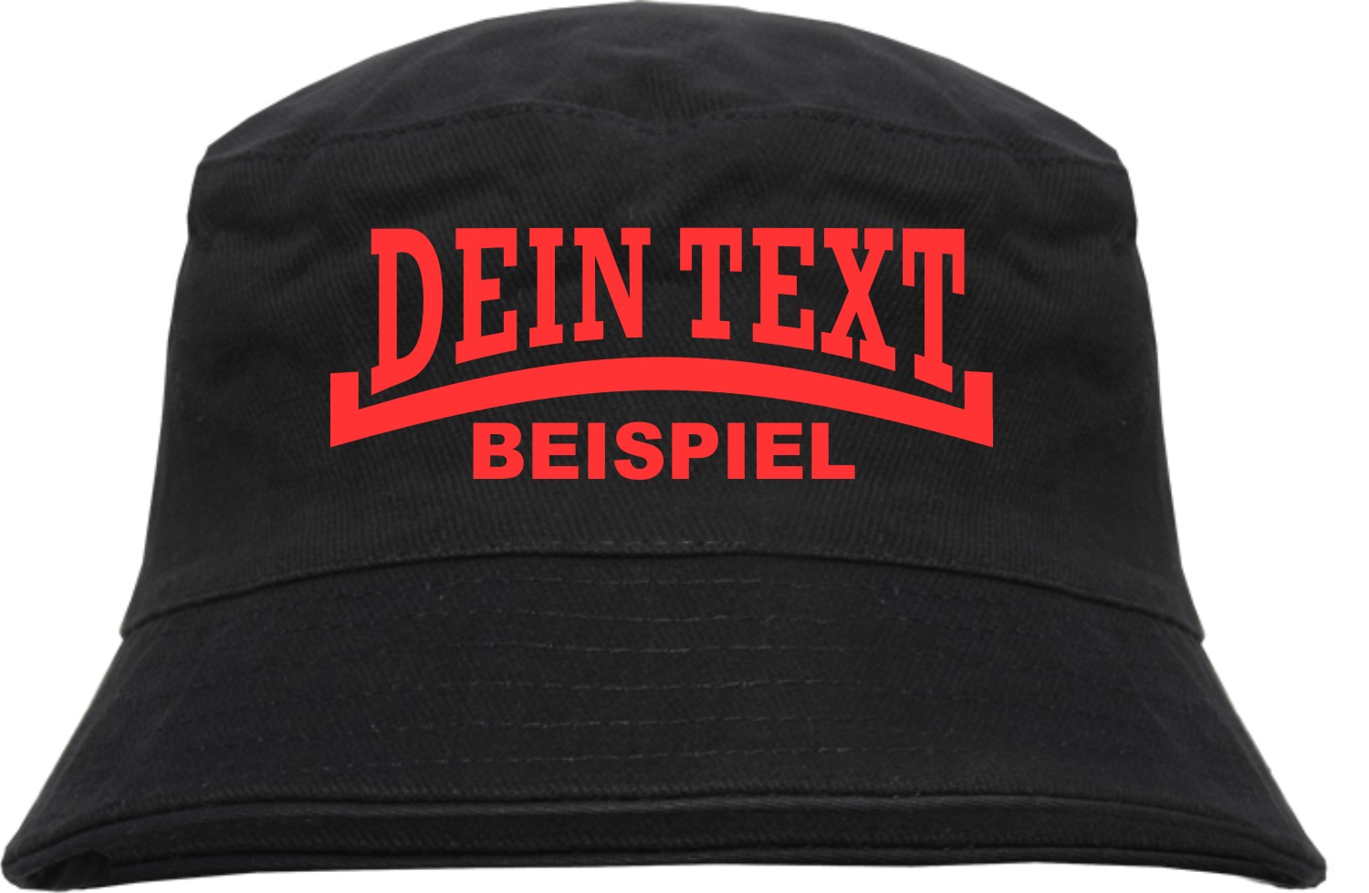 Bucket Hat mit Wunschtext - Linie - bedruckt - Fischerhut