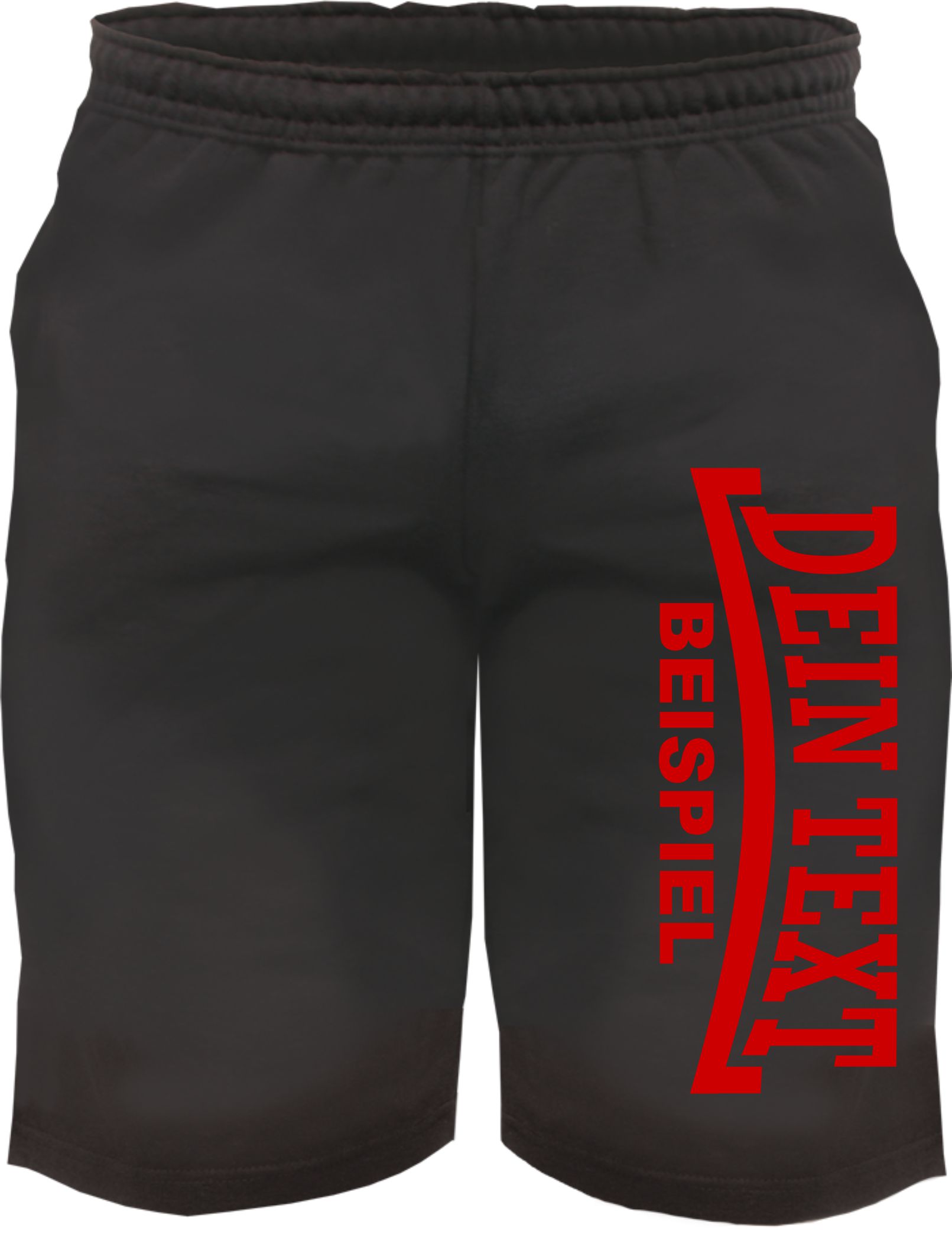 Individuelle Sweatshort - Linie - Wunschtext Druck - Kurze Hose