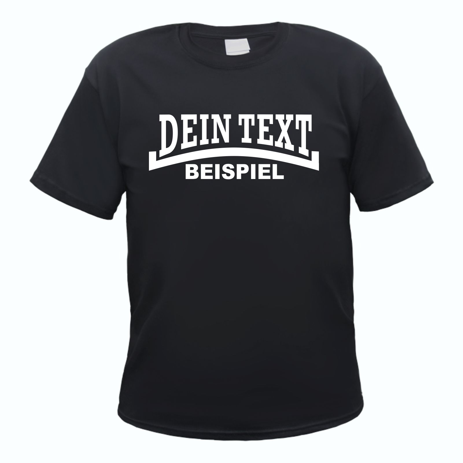 Herren T-Shirt Wunschtext mit Druck - Schwarz - Linie