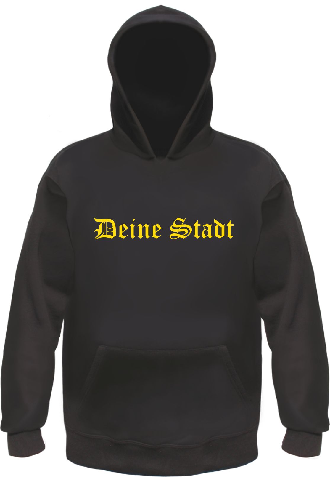 Individuelles Kapuzensweatshirt - altdeutsch gerade - Wunschtext Druck