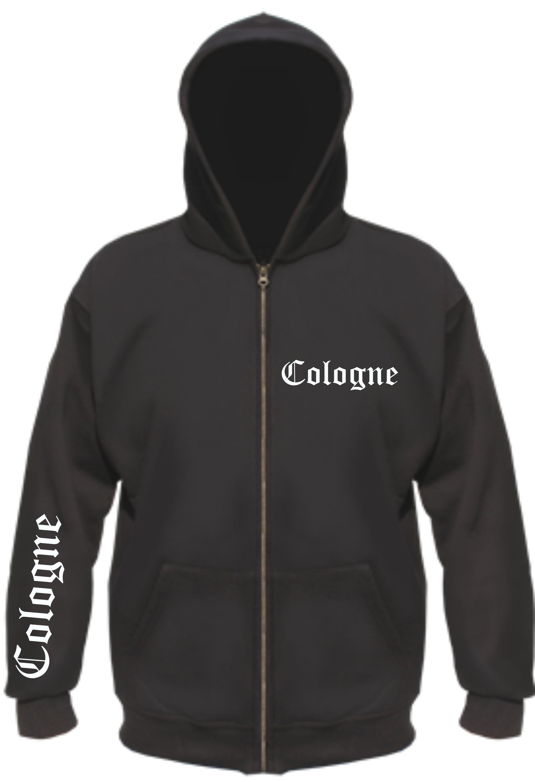 Cologne Kapuzenjacke - altdeutsch bedruckt - Sweatjacke Jacke Hoodie