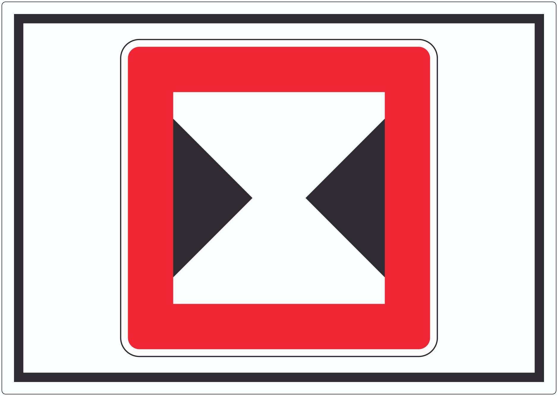 Begrenzte Fahrwasserbreite Durchfahrtsbreite begrenzt Symbol