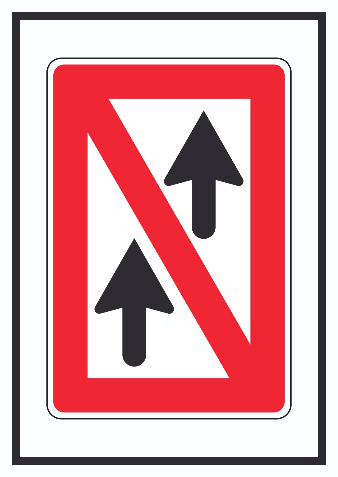 Allgemeines Überholverbot Symbol