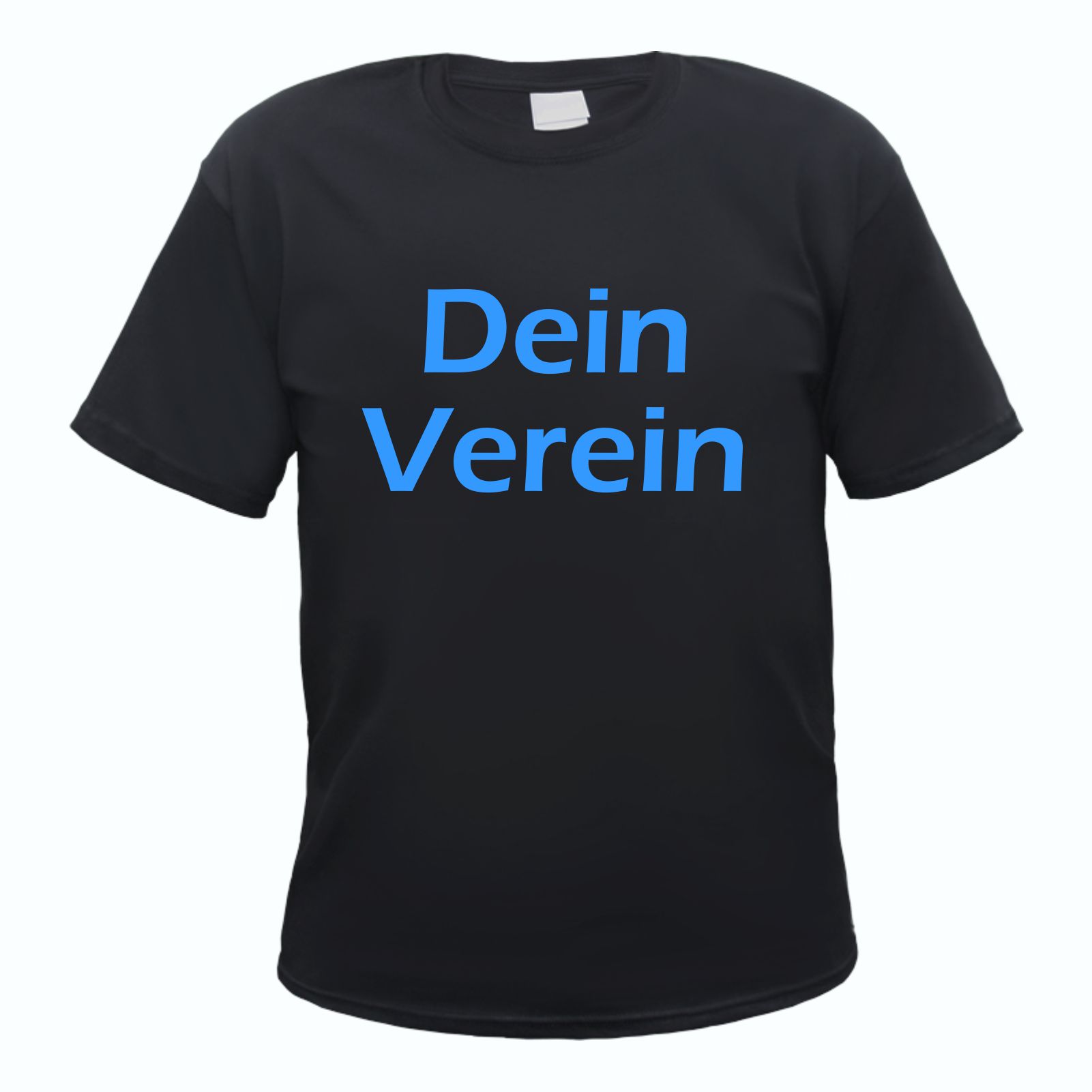 Herren T-Shirt Wunschtext mit Druck - Schwarz - Blockschrift