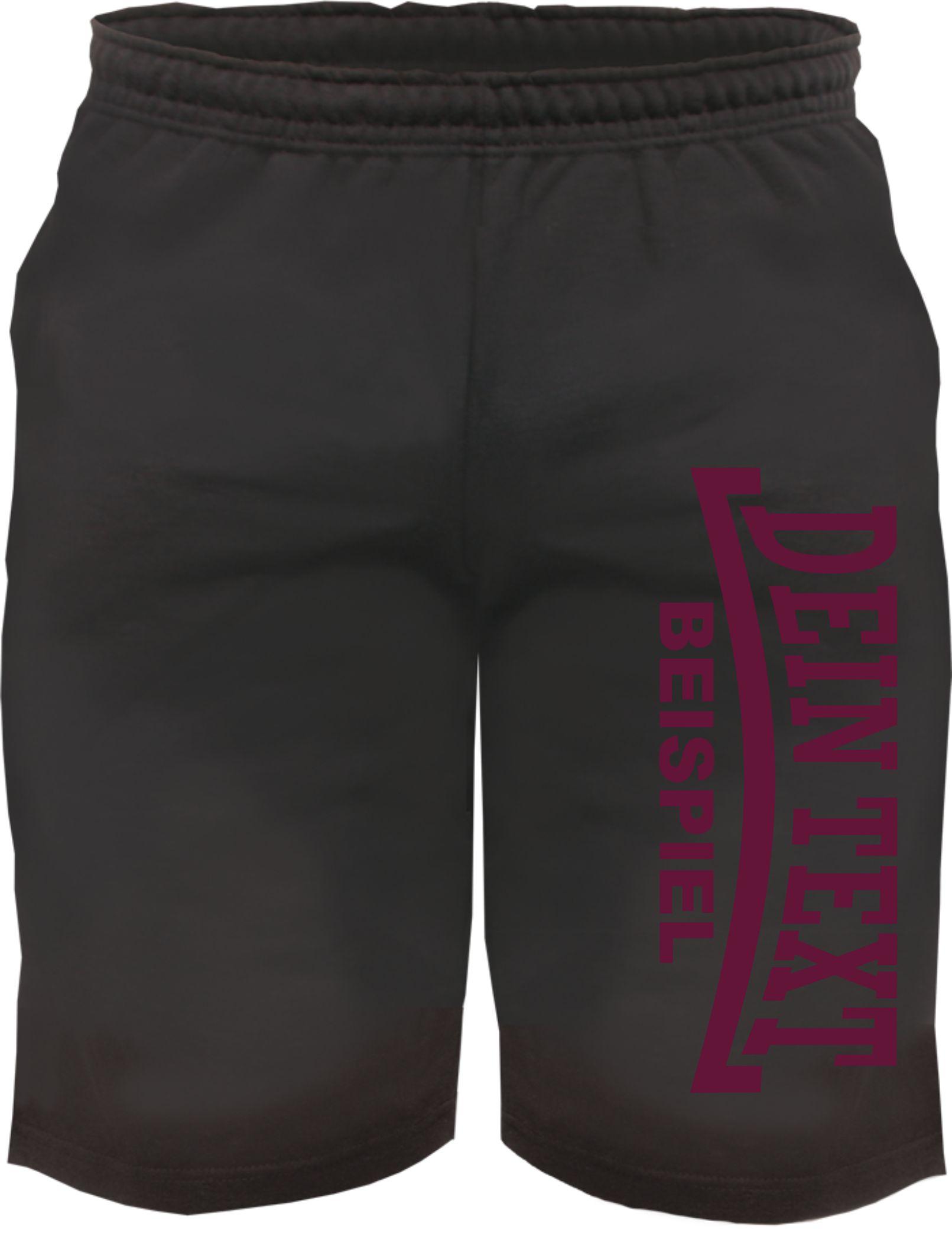 Individuelle Sweatshort - Linie - Wunschtext Druck - Kurze Hose