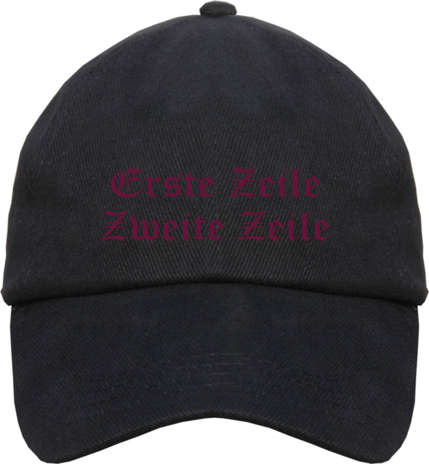 Individuelles Cappy - altdeutsch gerade - mit Wunschtext bedruckt