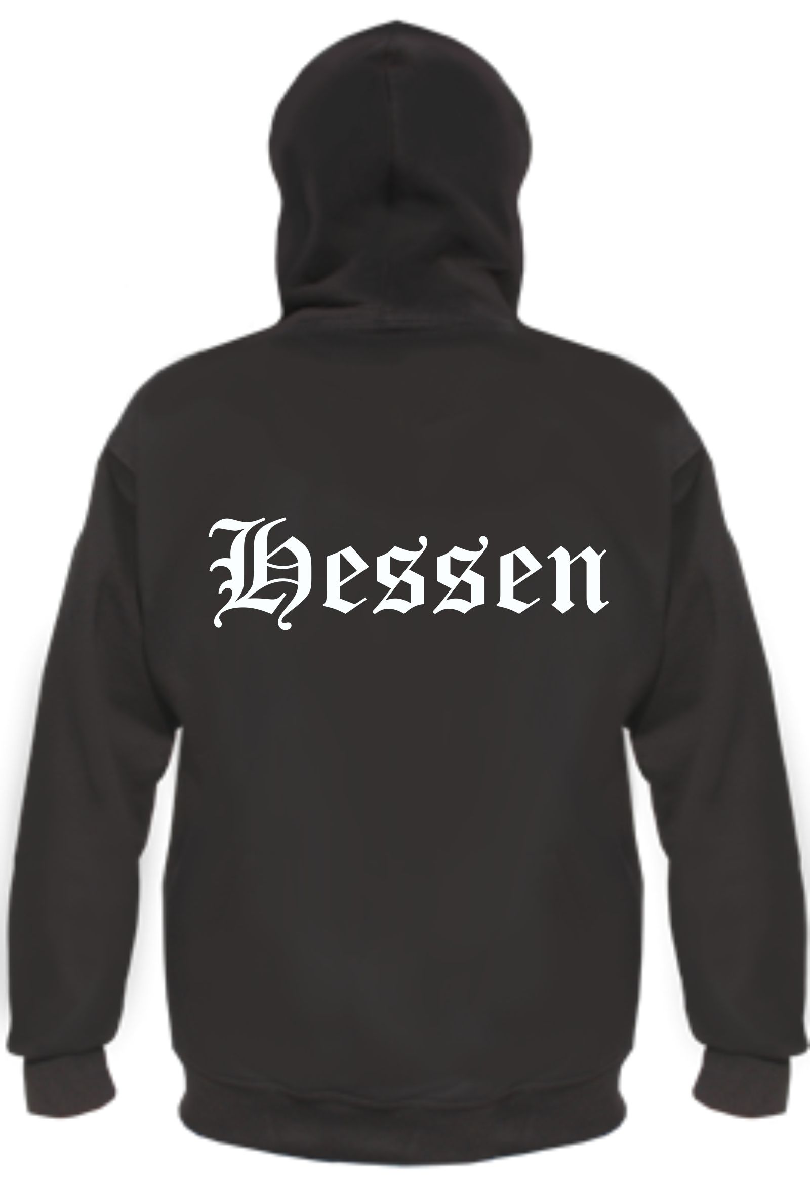 Hessen Kapuzenjacke - altdeutsch bedruckt - Sweatjacke Jacke Hoodie