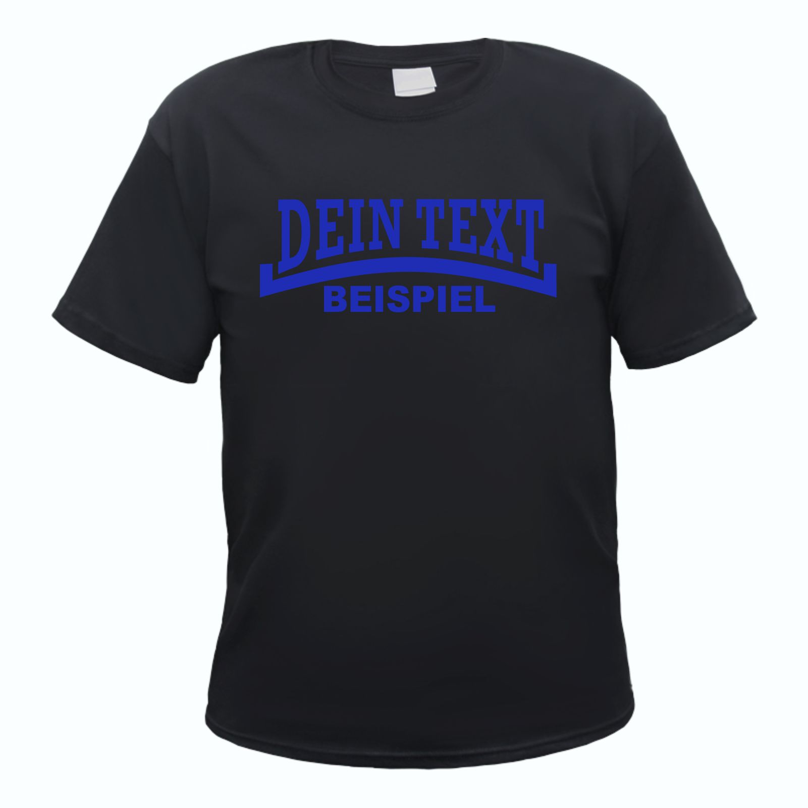 Herren T-Shirt Wunschtext mit Druck - Schwarz - Linie