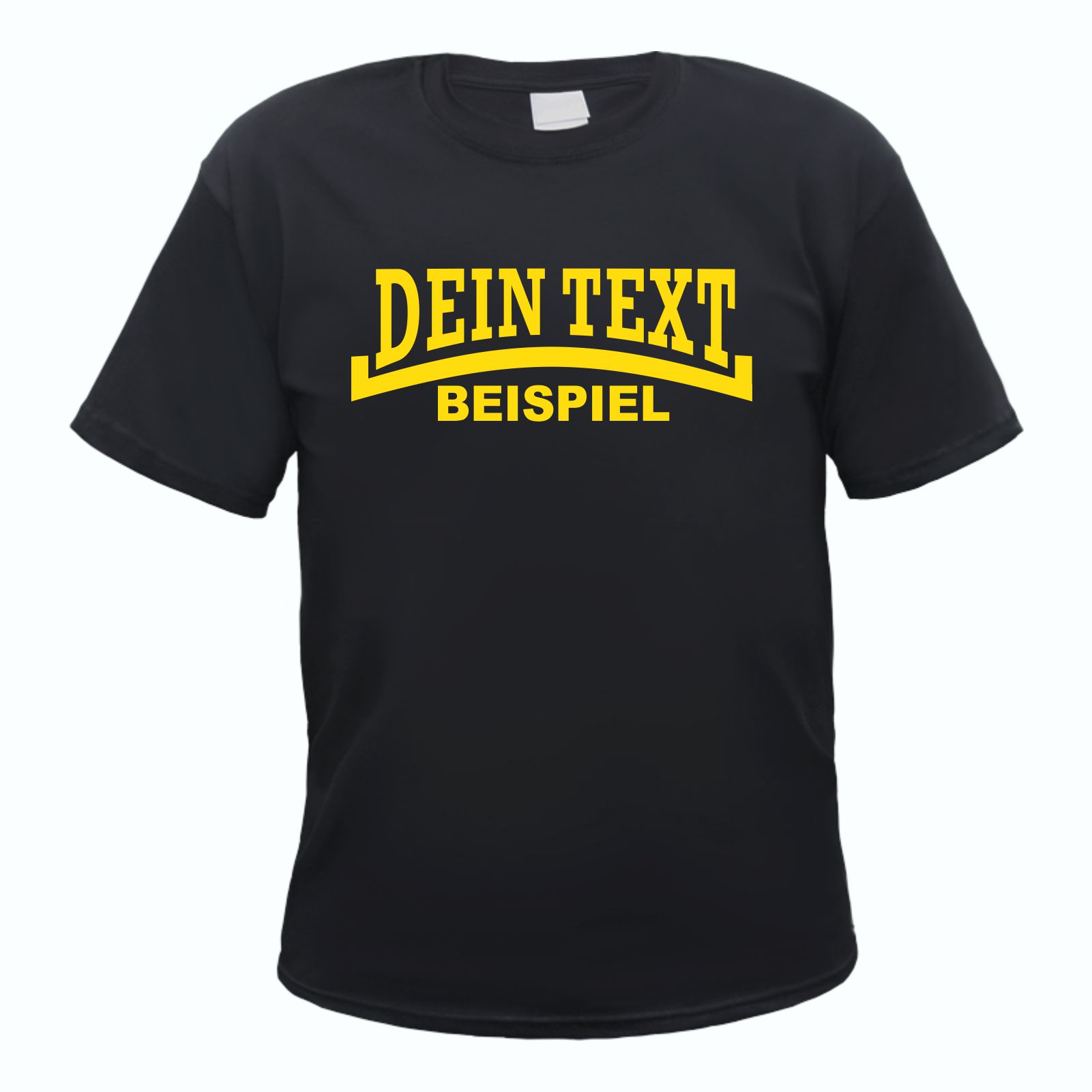Herren T-Shirt Wunschtext mit Druck - Schwarz - Linie