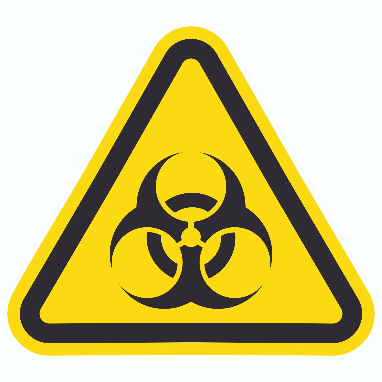 Achtung Biogefährdung Symbol Aufkleber Dreieck