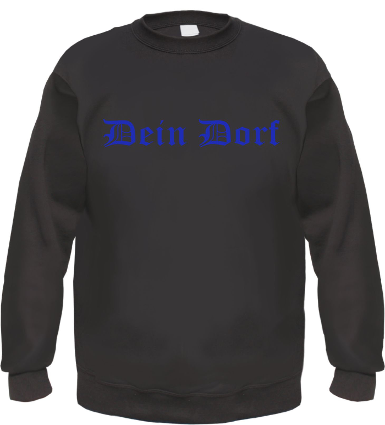Individuelles Rundhals Sweatshirt - altdeutsch gerade - Wunschtext Druck