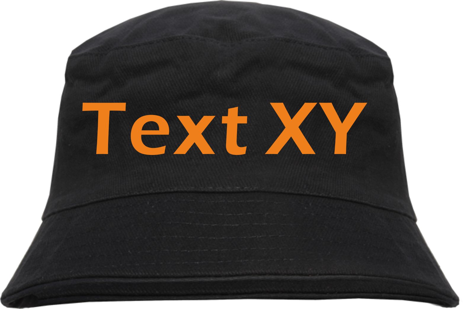 Bucket Hat mit Wunschtext - Blockschrift - bedruckt - Fischerhut