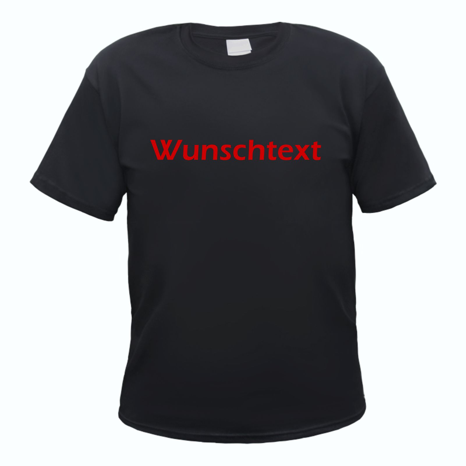 Herren T-Shirt Wunschtext mit Druck - Schwarz - Blockschrift