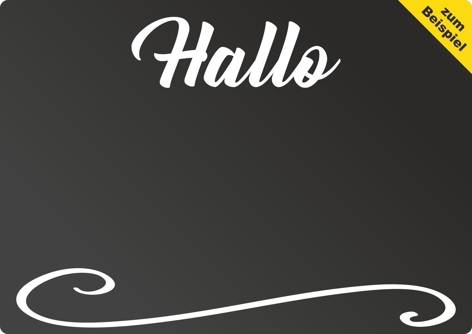 Tafel mit Wunschtext - waagerecht - Kreidetafel Chalkboard