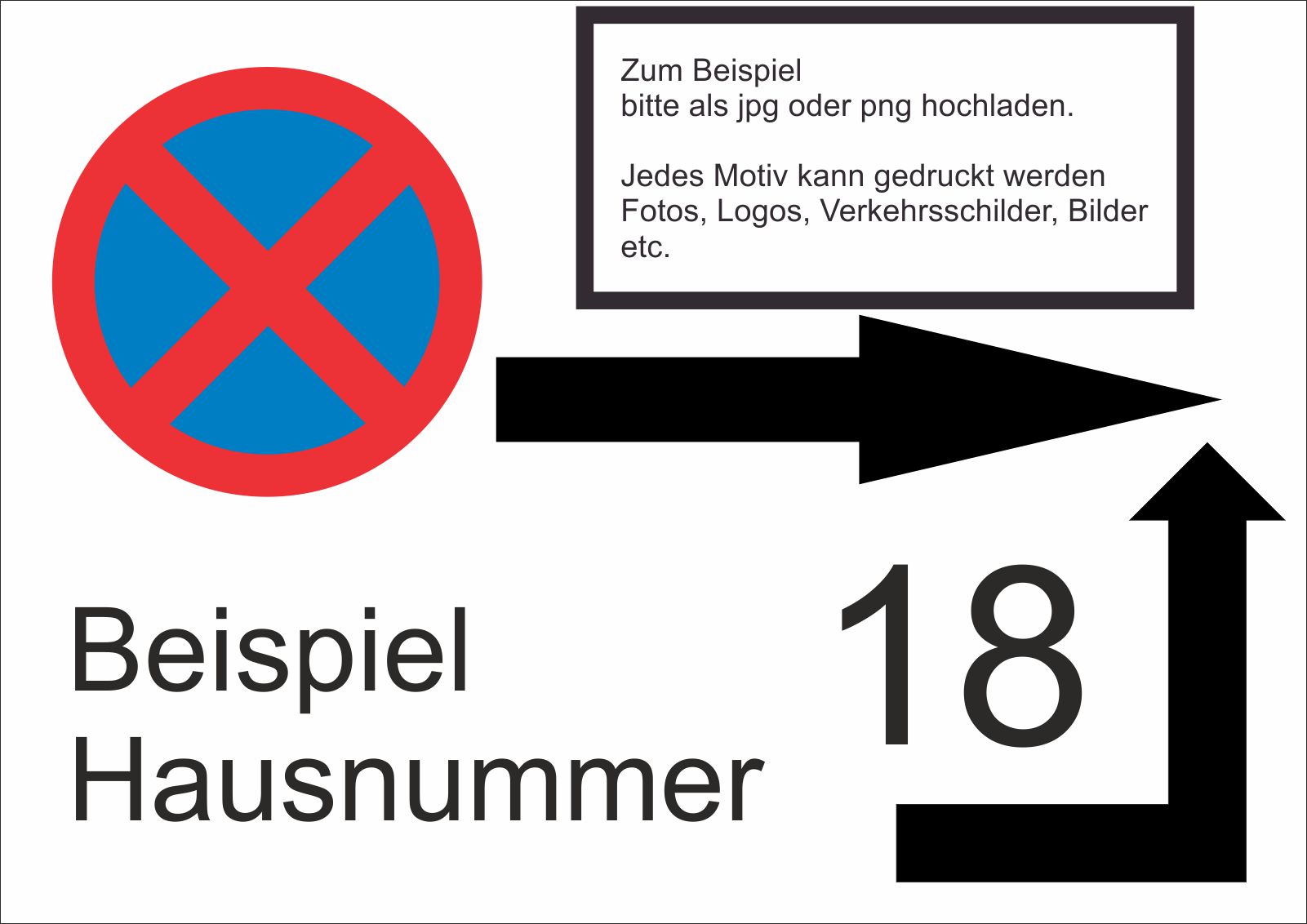 Eigene Vorlage Foto Logo Datei Schild waagerecht