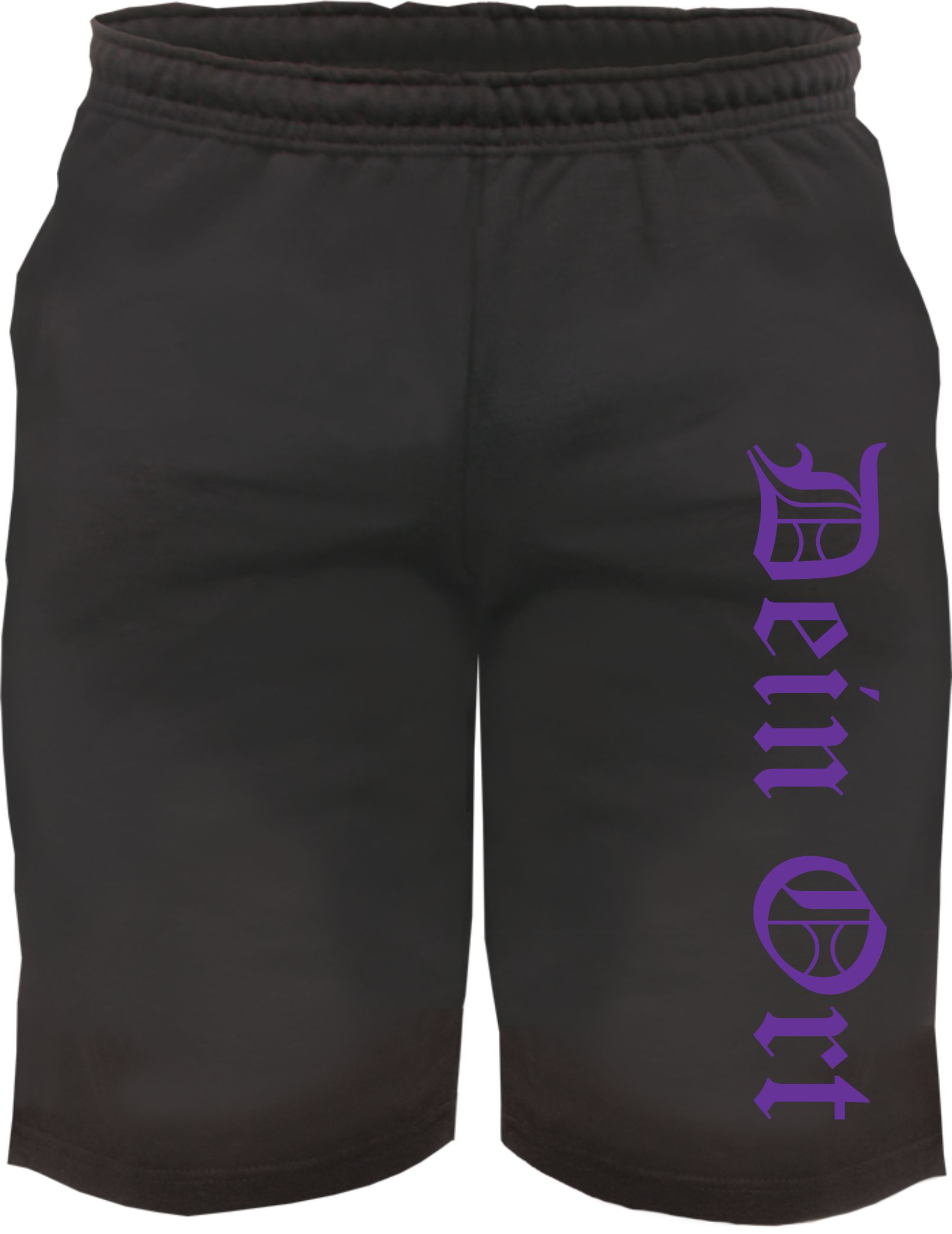 Individuelle Sweatshort - altdeutsch gerade - Wunschtext Druck - Kurze Hose
