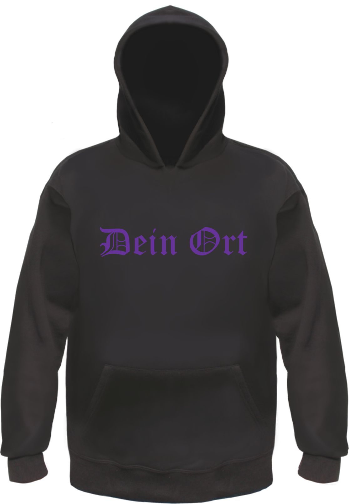 Individuelles Kapuzensweatshirt - altdeutsch gerade - Wunschtext Druck