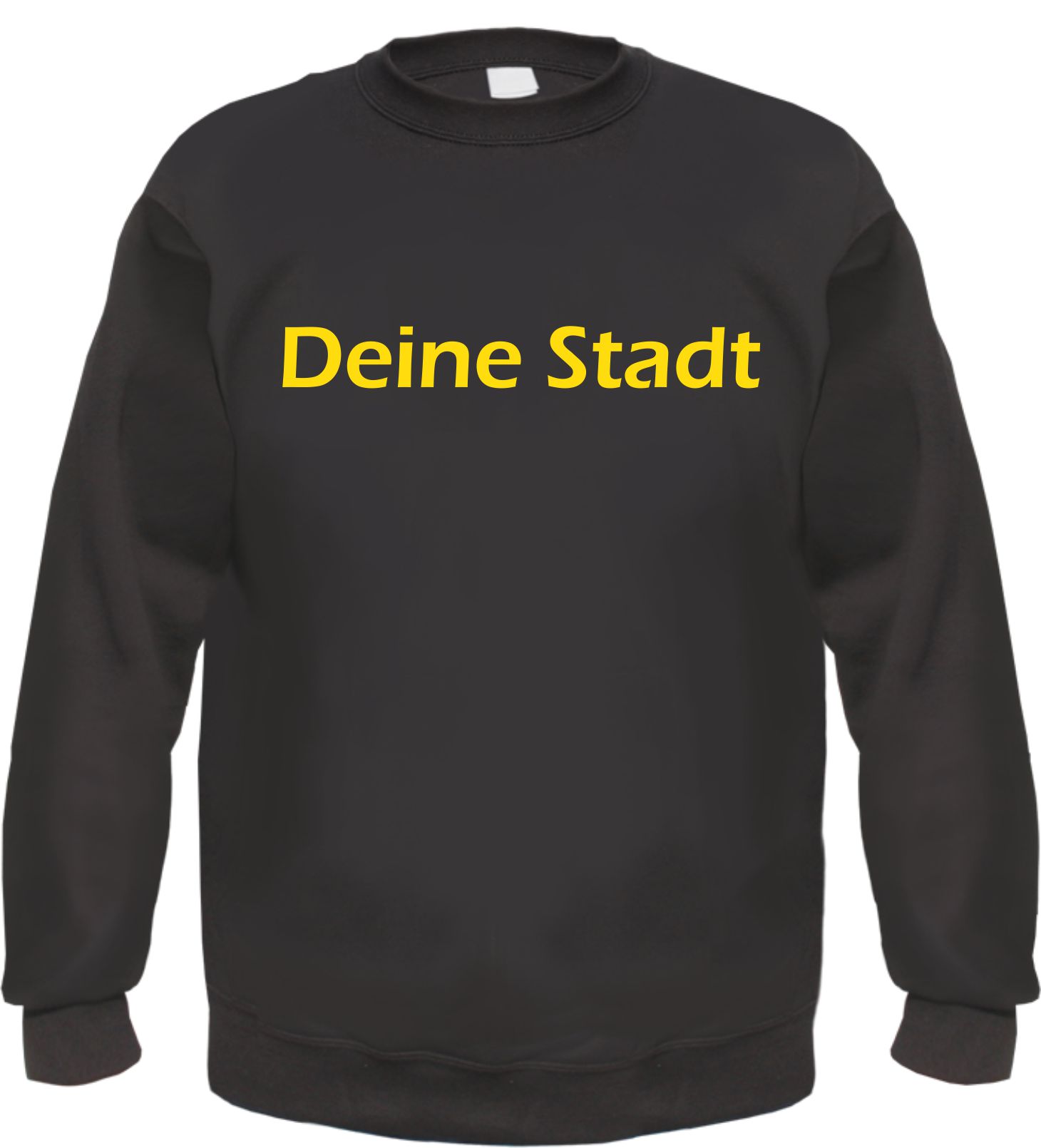 Individuelles Rundhals Sweatshirt - Blockschrift - Wunschtext Druck