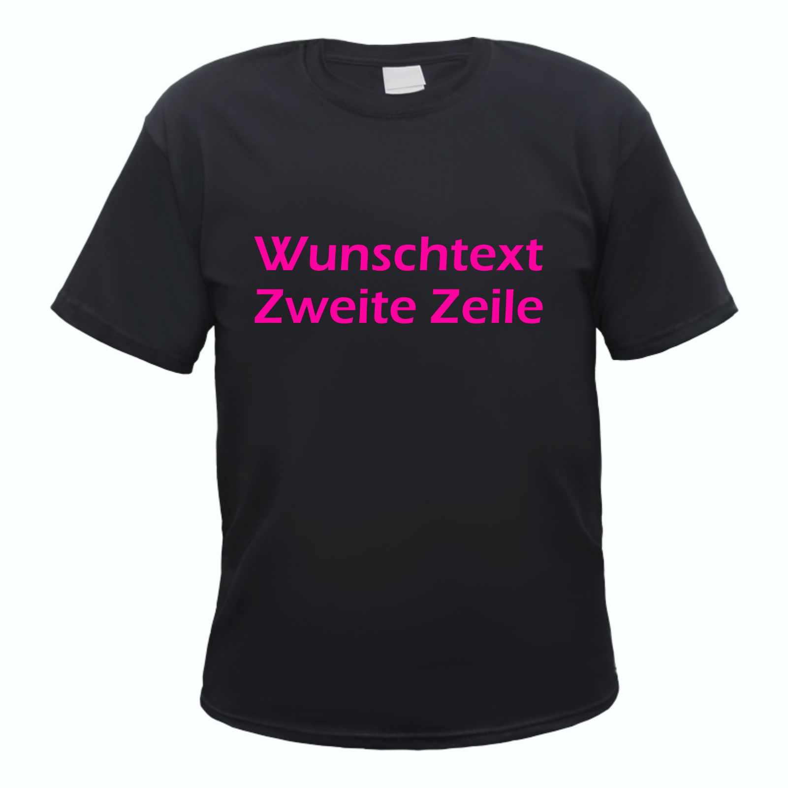 Herren T-Shirt Wunschtext mit Druck - Schwarz - NEON - Blockschrift