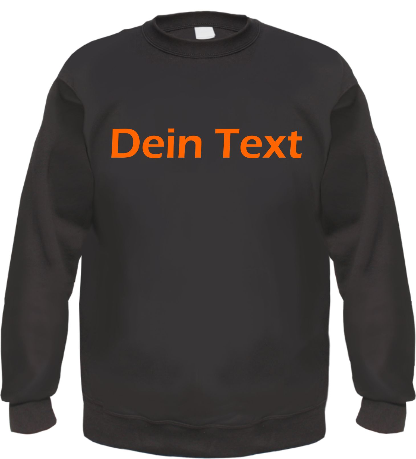 Individuelles Rundhals Sweatshirt - Blockschrift - Wunschtext Druck