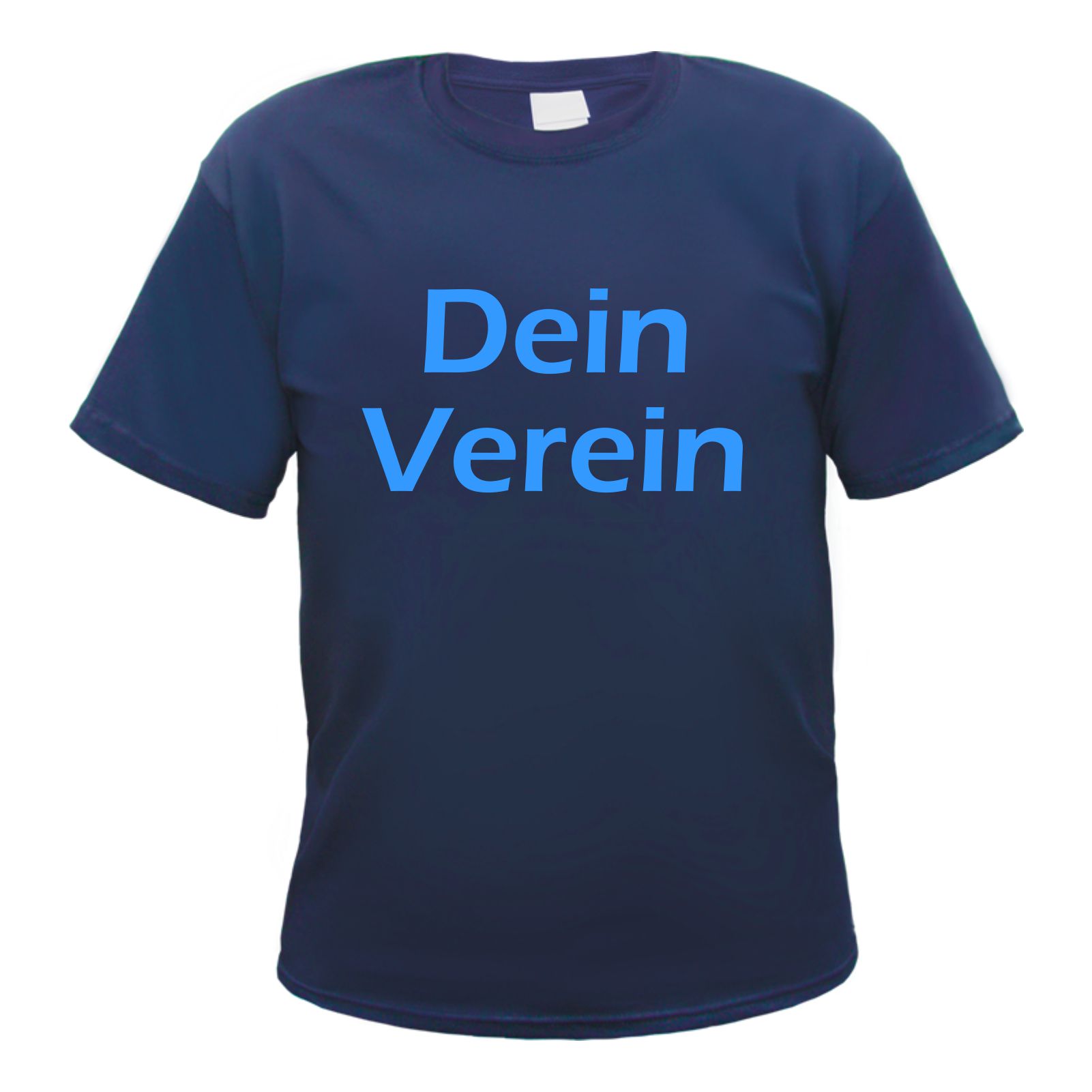 Herren T-Shirt Wunschtext mit Druck - Dunkelblau - Blockschrift