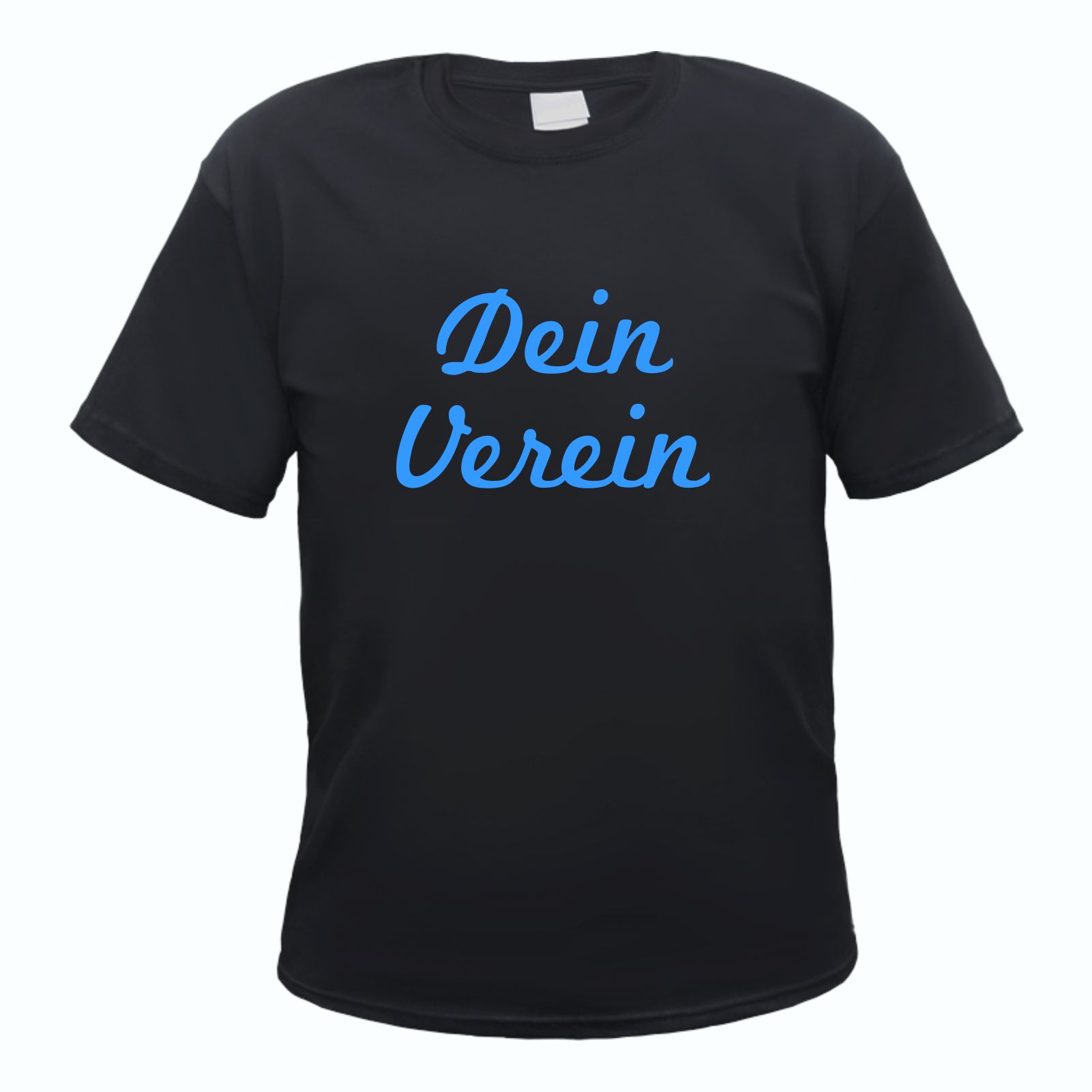 Herren T-Shirt Wunschtext mit Druck - Schwarz - Schreibschrift
