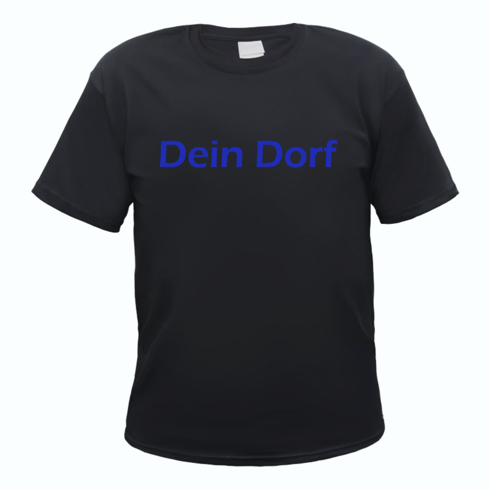 Herren T-Shirt Wunschtext mit Druck - Schwarz - Blockschrift