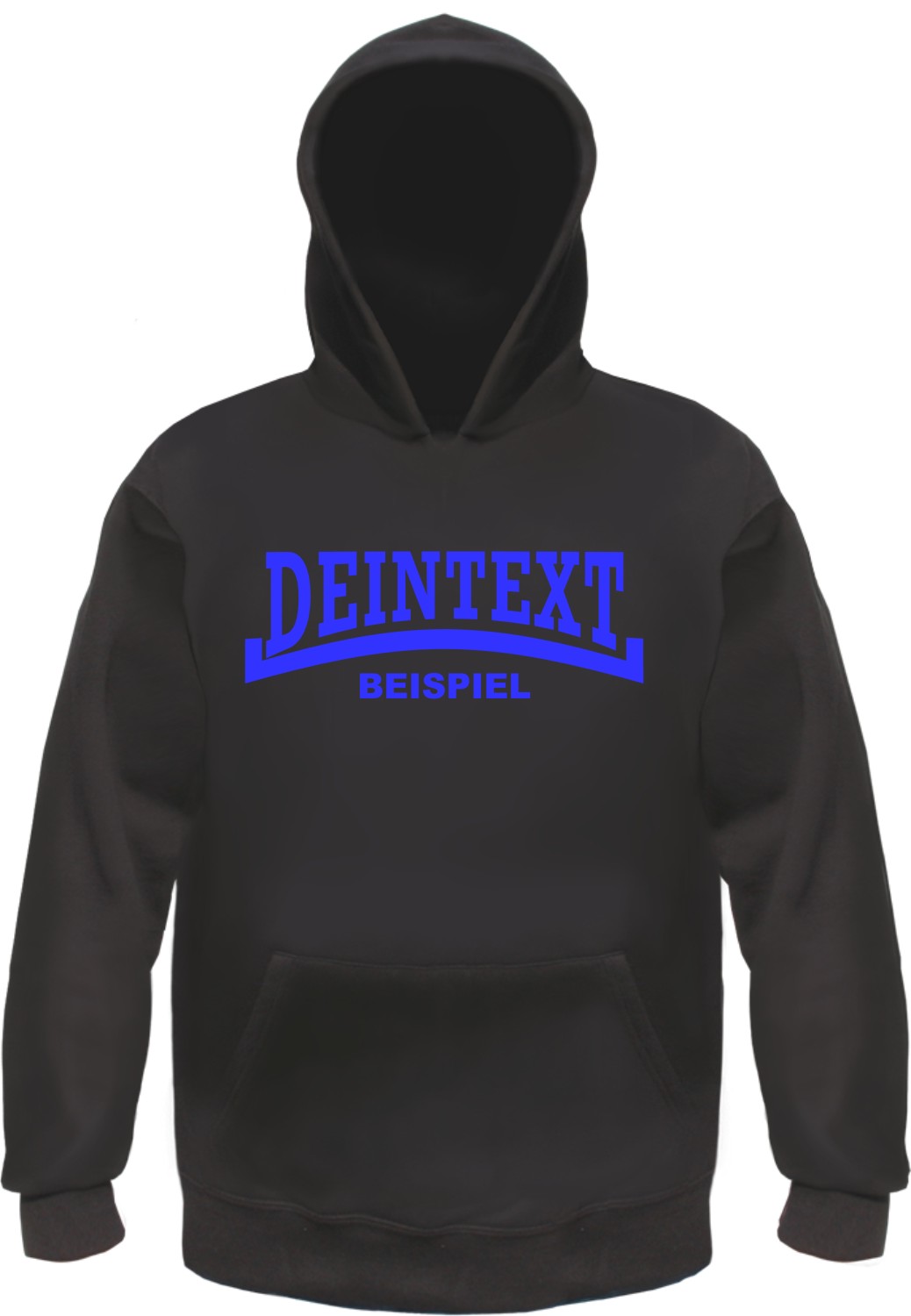 Individuelles Kapuzensweatshirt mit Wunschtext "LINIE" - bedruckt -