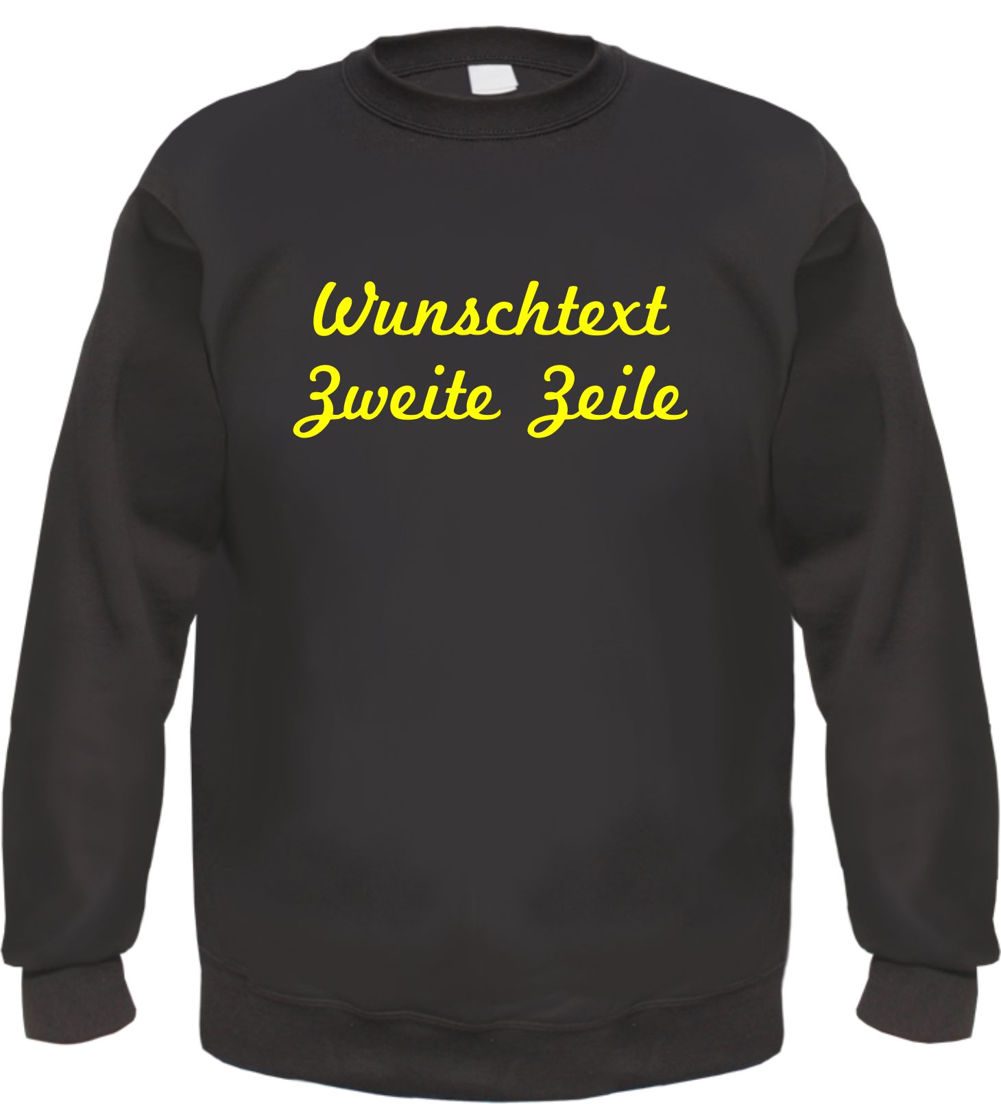 Individuelles Rundhals Sweatshirt NEON - Schreibschrift - Wunschtext Druck