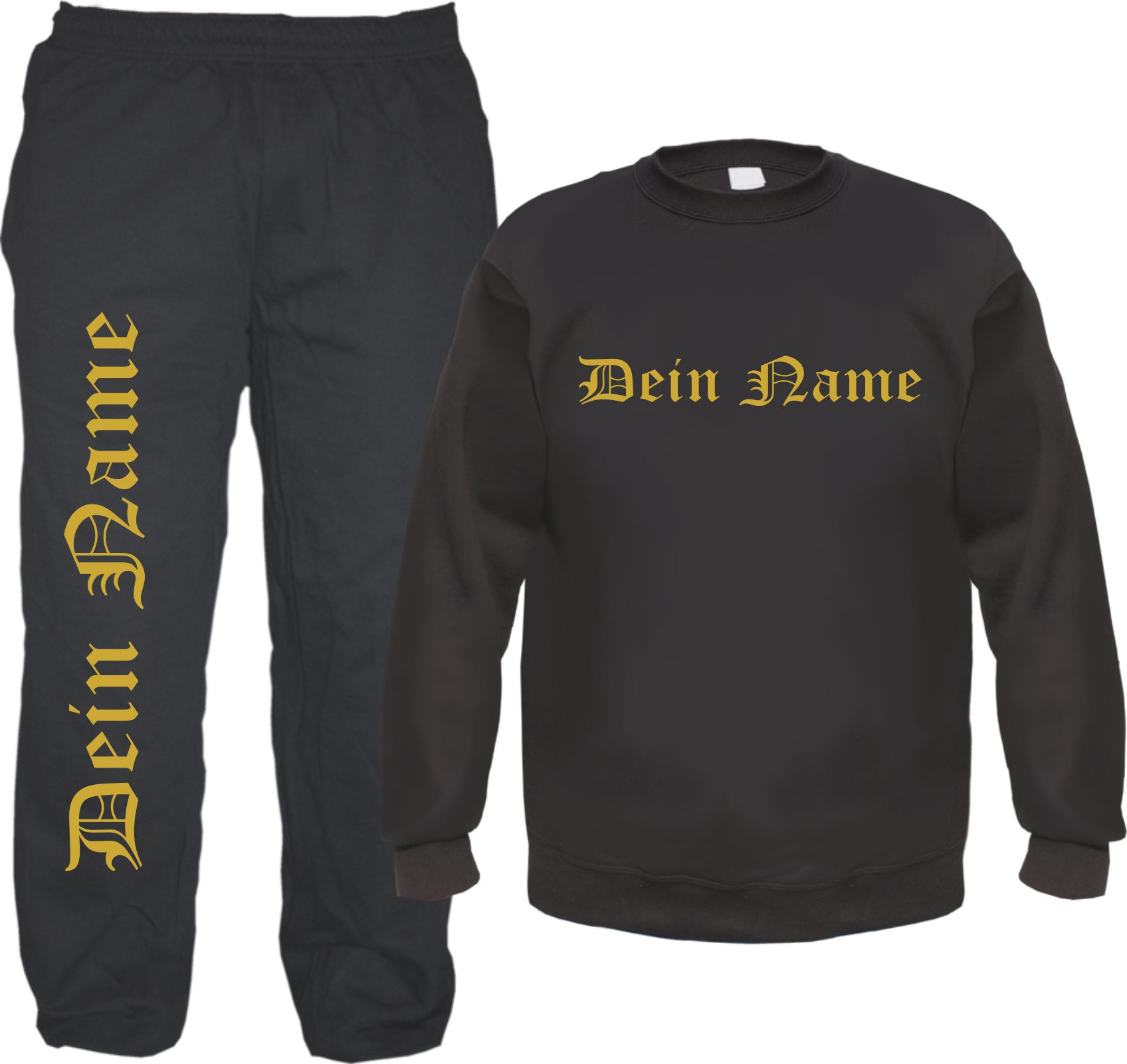 Individueller Jogginganzug - altdeutsch gerade - mit Rundhals-Sweatshirt