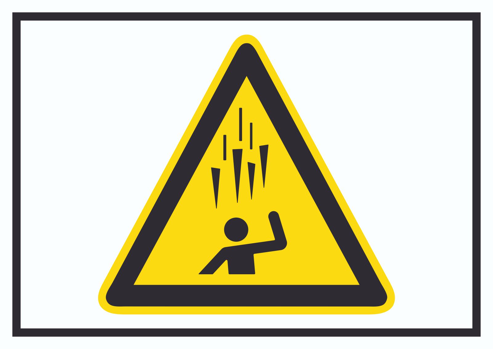 Achtung Eiszapfen Symbol Schild