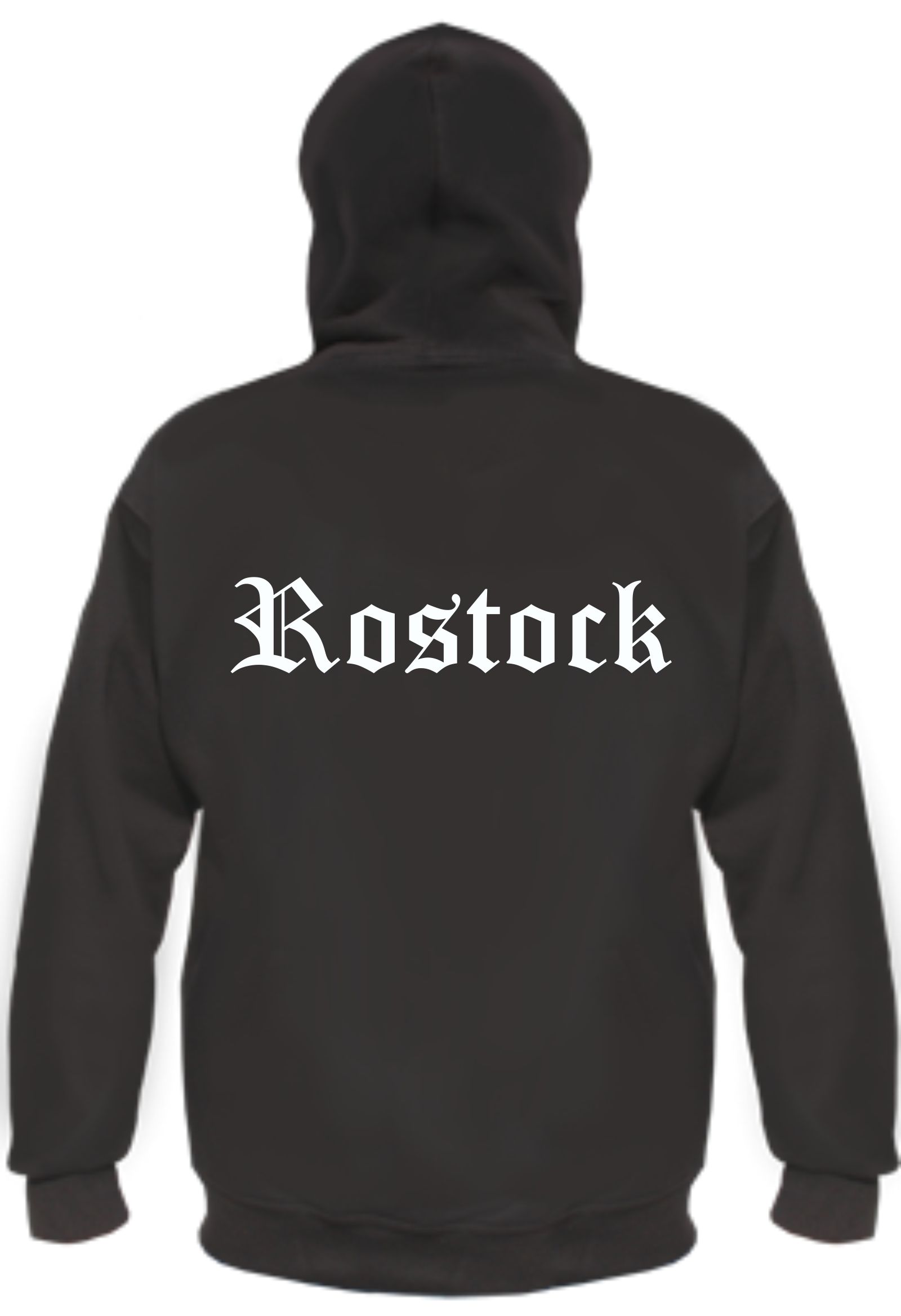 Rostock Kapuzenjacke - Altdeutsch bedruckt - Sweatjacke Hoodie Jacke