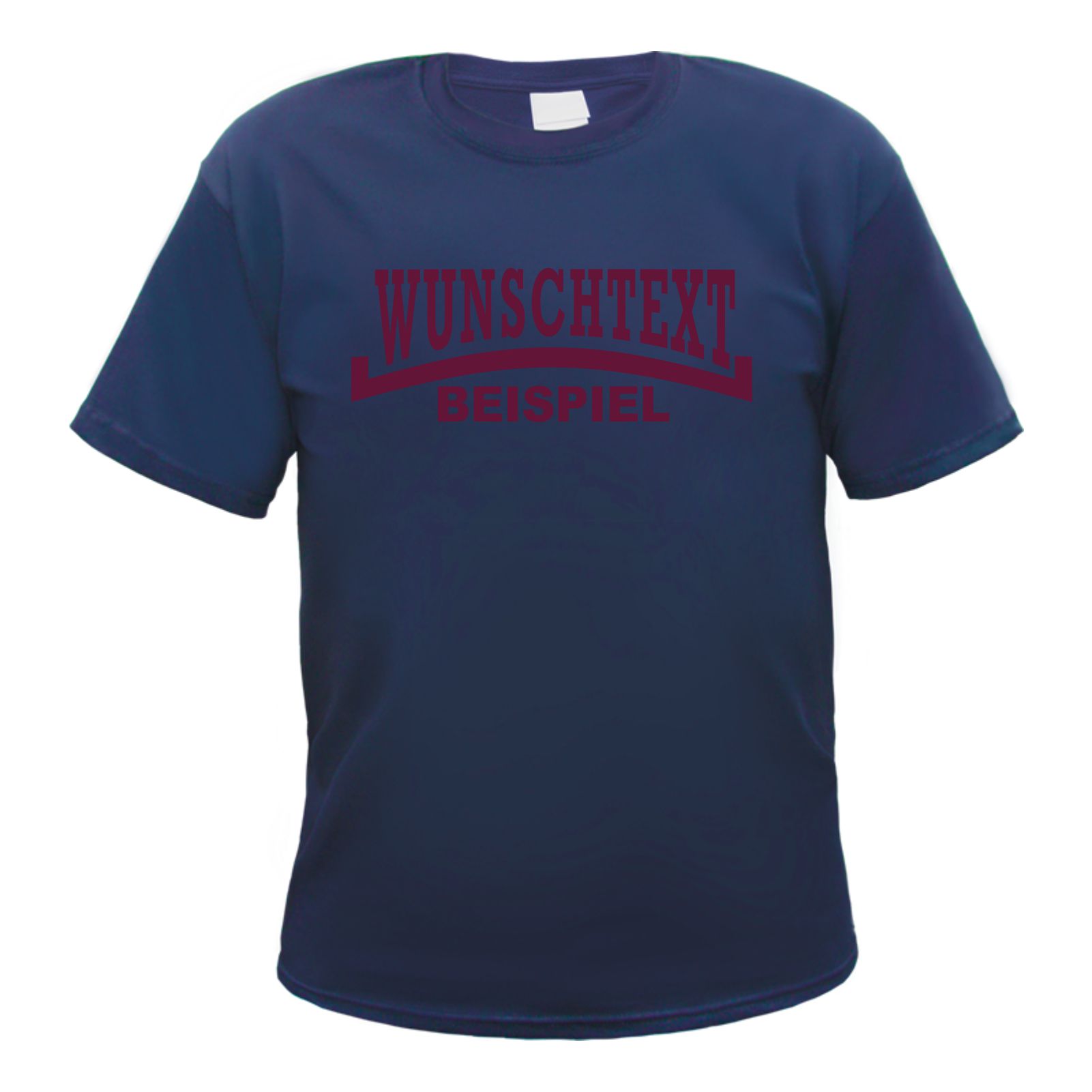 Herren T-Shirt Wunschtext mit Druck - Dunkelblau - Linie