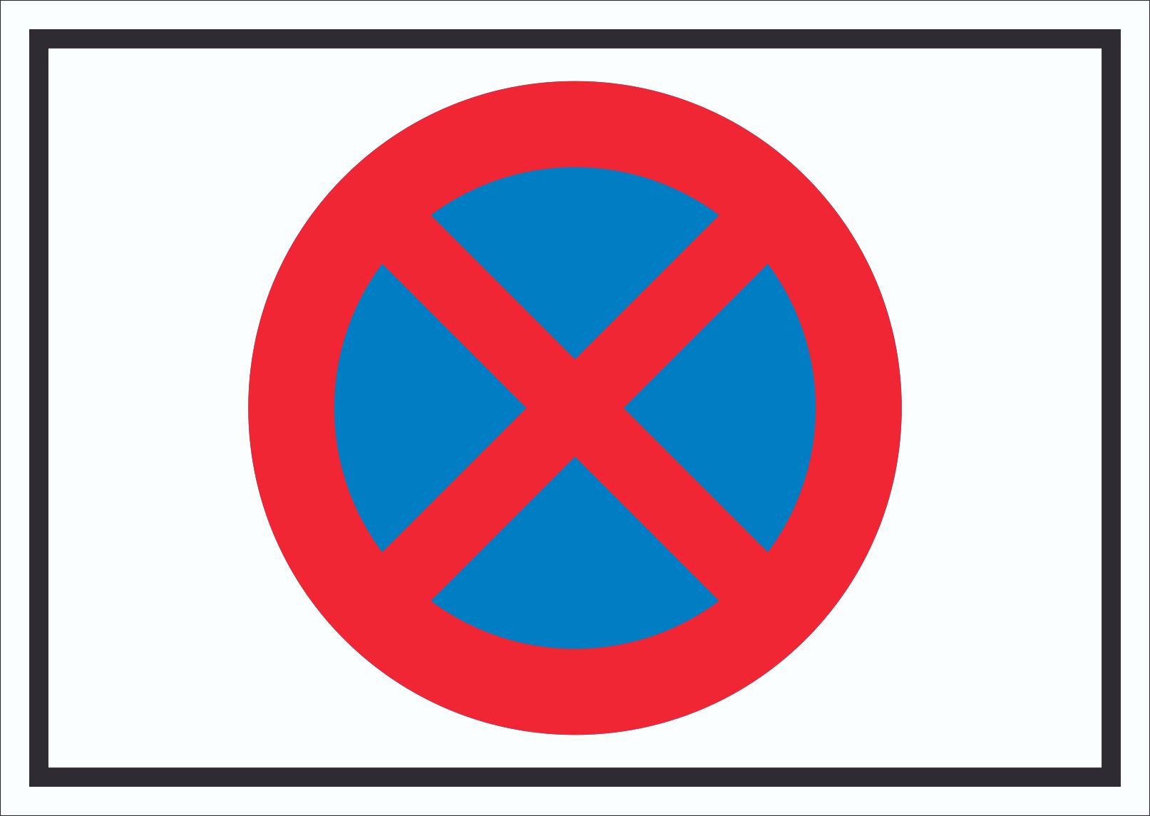 Absolutes Haltverbot Symbol Schild
