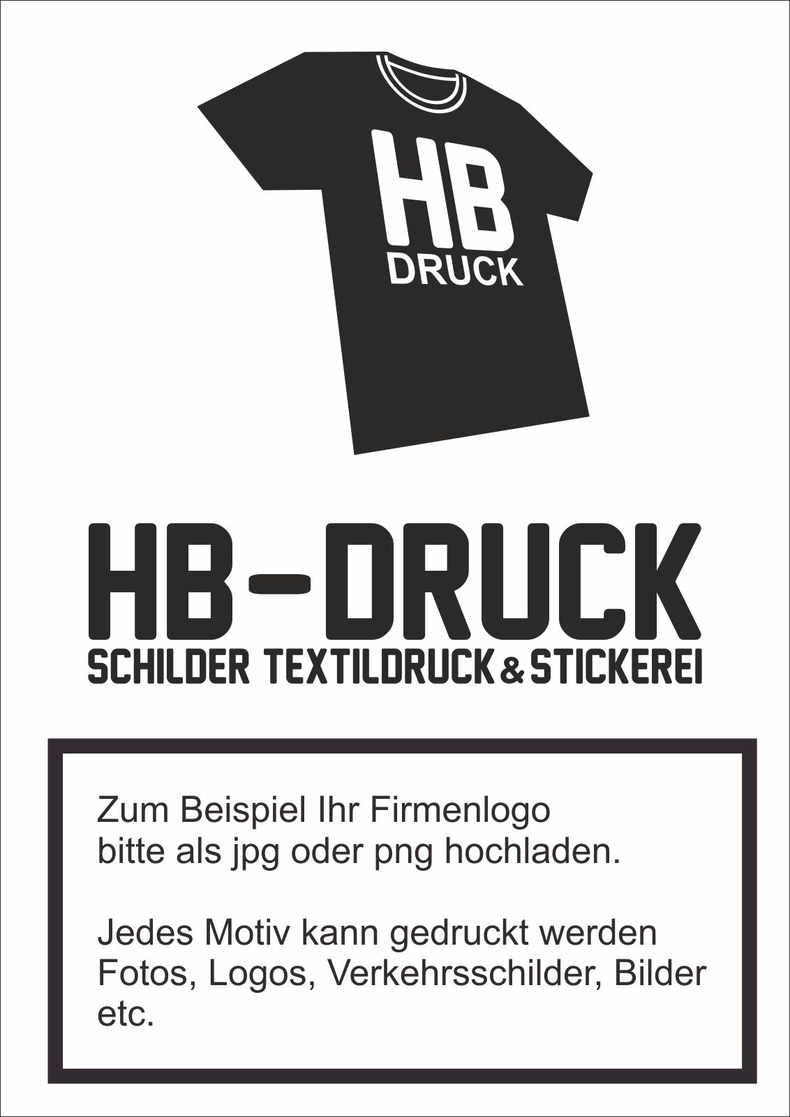 Eigene Vorlage Foto Logo Datei Schild hochkannt