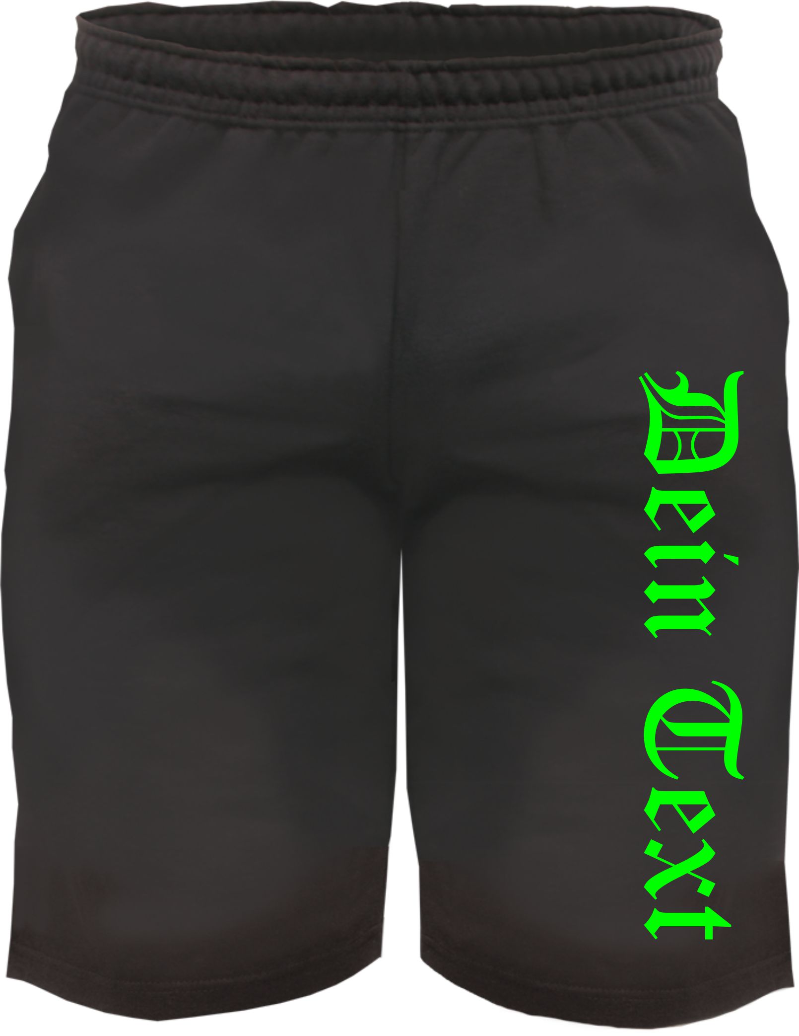 Individuelle Sweatshort - altdeutsch gerade - Wunschtext Druck - Kurze Hose