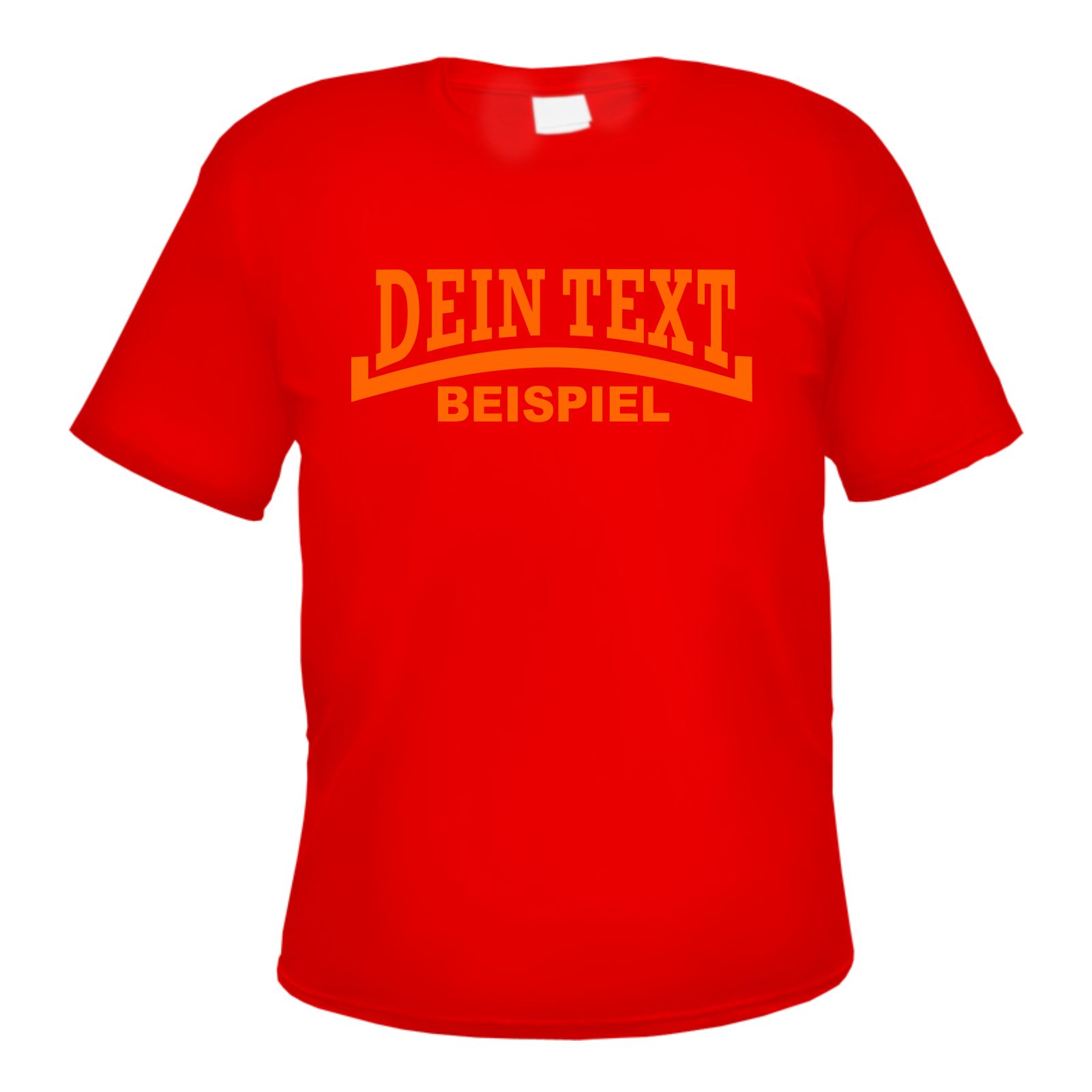 Herren T-Shirt Wunschtext mit Druck - Rot - Linie