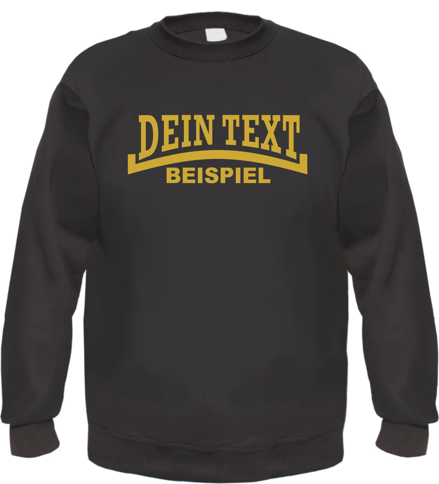 Individuelles Rundhals Sweatshirt - Linie - Wunschtext Druck