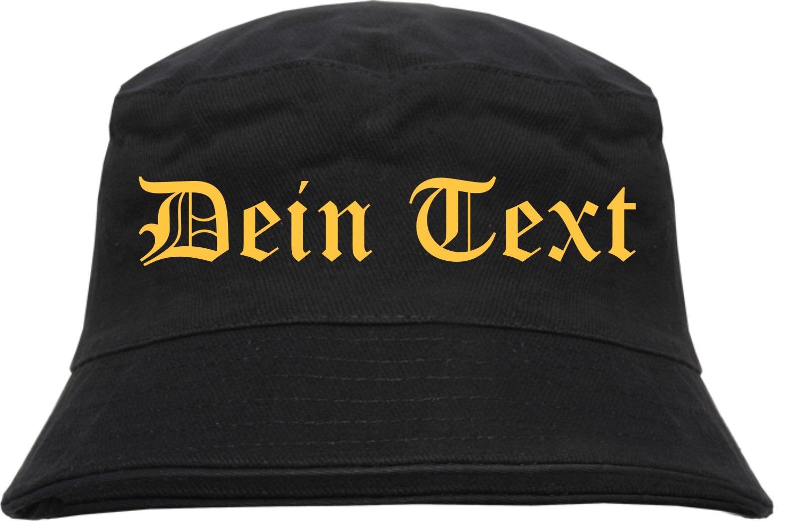 Bucket Hat mit Wunschtext - Altdeutsch - bedruckt - Fischerhut