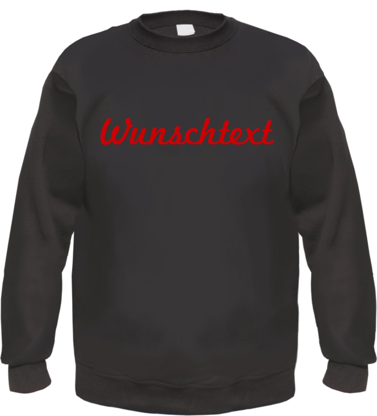 Individuelles Rundhals Sweatshirt - Schreibschrift - Wunschtext Druck