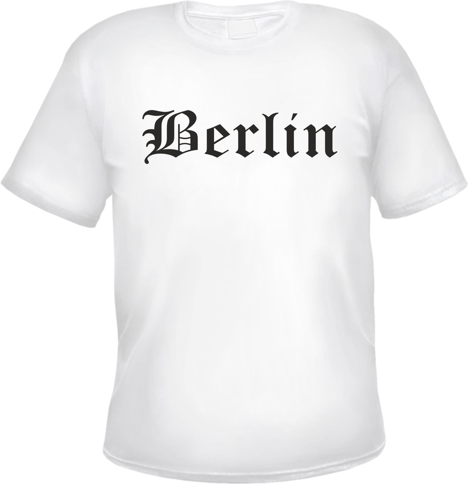 Berlin Herren T-Shirt - Altdeutsch - Weißes Tee Shirt