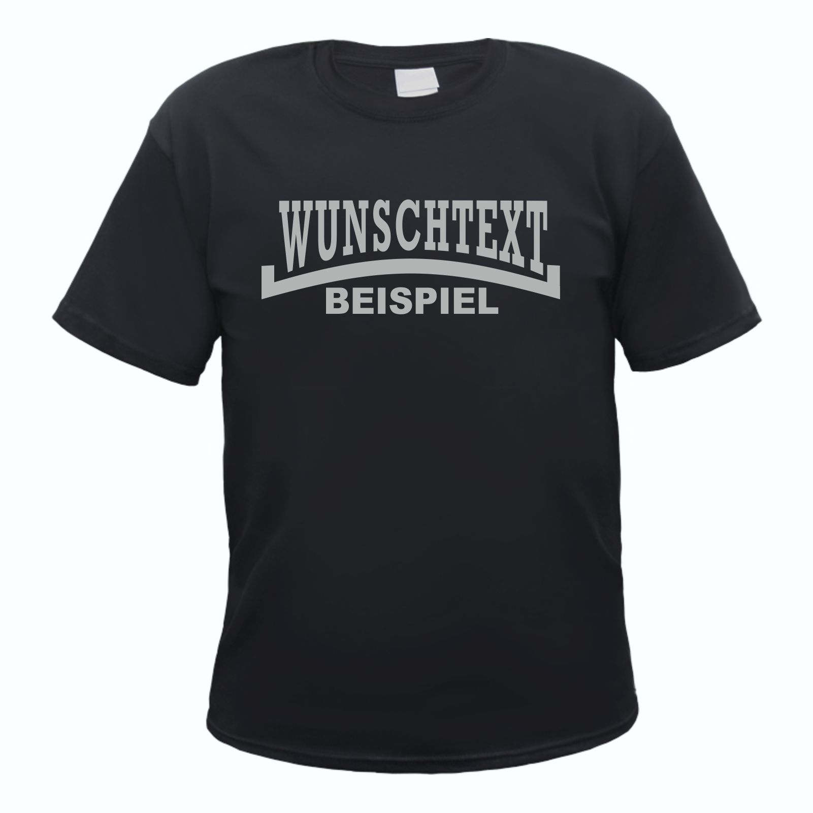 Herren T-Shirt Wunschtext mit Druck - Schwarz - Linie